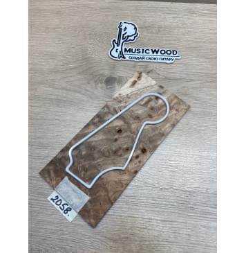 Карагач "Птичий Глаз" заготовка накладки на головку грифа Смешанный ААА Кап ААА 4х115х235 мм-0