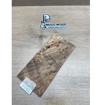 Карагач "Птичий Глаз" заготовка накладки на головку грифа Смешанный ААА Кап ААА 5х115х235 мм-3