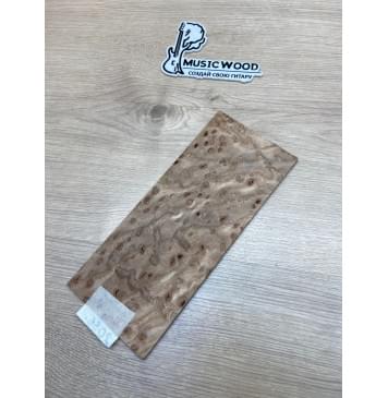 Карагач "Птичий Глаз" заготовка накладки на головку грифа Смешанный ААА Кап ААА 4,5х113х265 мм-3