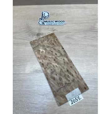 Карагач "Птичий Глаз" заготовка накладки на головку грифа Смешанный ААА Кап ААА 4х113х265 мм-2