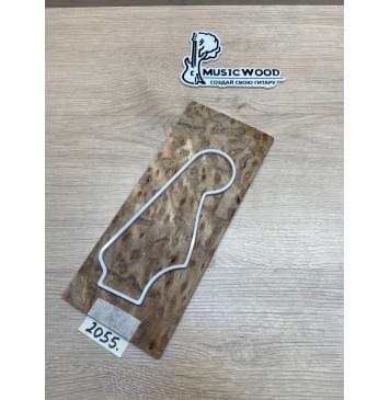 Карагач "Птичий Глаз" заготовка накладки на головку грифа Смешанный ААА Кап ААА 4х113х265 мм-0