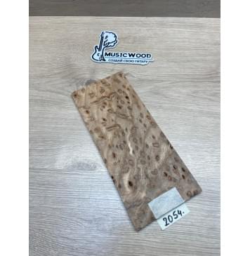 Карагач "Птичий Глаз" заготовка накладки на головку грифа Смешанный ААА Кап ААА 5х113х265 мм-2