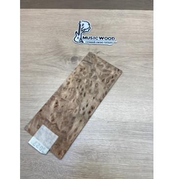 Карагач "Птичий Глаз" заготовка накладки на головку грифа Смешанный ААА Кап ААА 4х113х265 мм-3