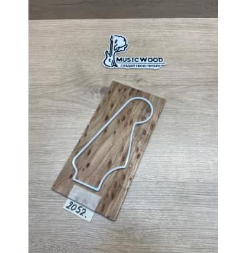 Карагач "Птичий Глаз" заготовка накладки на головку грифа Смешанный ААА Кап ААА 4,5х115х230 мм-0