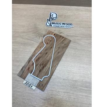 Карагач "Птичий Глаз" заготовка накладки на головку грифа Смешанный ААА Кап ААА 5х115х230 мм-0