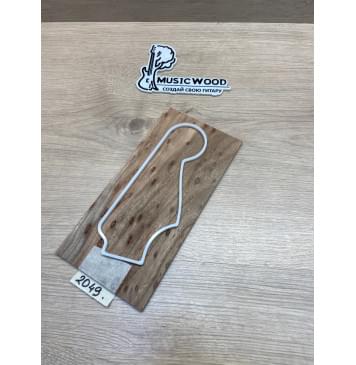 Карагач "Птичий Глаз" заготовка накладки на головку грифа Смешанный ААА Кап ААА 4,5х115х230 мм-0