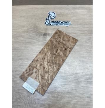 Карагач "Птичий Глаз" заготовка накладки на головку грифа Смешанный ААА Кап ААА 4х113х265 мм-3