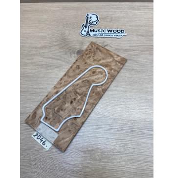 Карагач "Птичий Глаз" заготовка накладки на головку грифа Смешанный ААА Кап ААА 5.5х113х265 мм-0