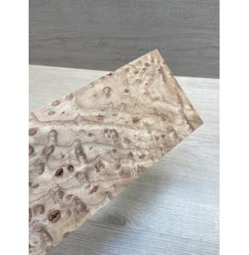 Карагач "Птичий Глаз" заготовка накладки на головку грифа Смешанный ААА Кап ААА 5.5х113х265 мм-1