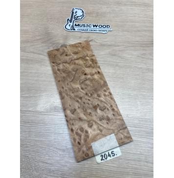 Карагач "Птичий Глаз" заготовка накладки на головку грифа Смешанный ААА Кап ААА 4,5х113х265 мм-2