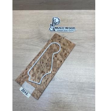 Карагач "Птичий Глаз" заготовка накладки на головку грифа Смешанный ААА Кап ААА 4,5х113х265 мм-0