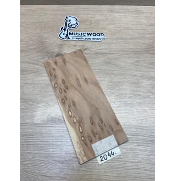 Карагач "Птичий Глаз" заготовка накладки на головку грифа Смешанный ААА Кап ААА 4.5х105х255 мм-1