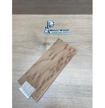 Карагач "Птичий Глаз" заготовка накладки на головку грифа Смешанный ААА Кап ААА 4,5х105х255 мм-3