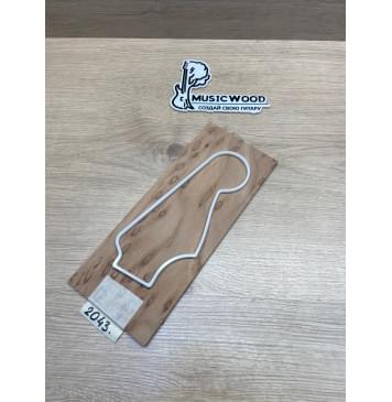 Карагач "Птичий Глаз" заготовка накладки на головку грифа Смешанный ААА Кап ААА 4,5х105х255 мм-0