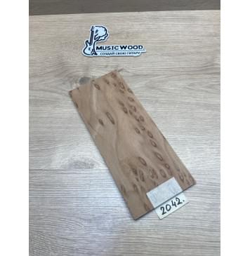 Карагач "Птичий Глаз" заготовка накладки на головку грифа Смешанный ААА Кап ААА 5х105х255 мм-2