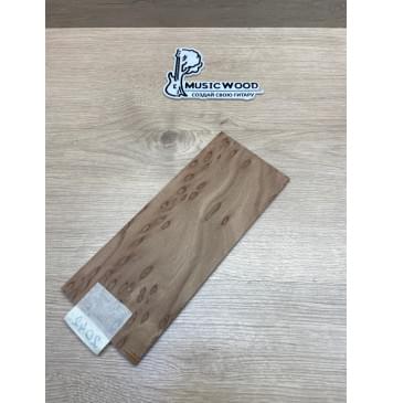 Карагач "Птичий Глаз" заготовка накладки на головку грифа Смешанный ААА Кап ААА 5х105х255 мм-3