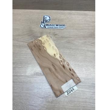 Карагач "Птичий Глаз" заготовка накладки на головку грифа Смешанный ААА Кап ААА 5х105х255 мм-2