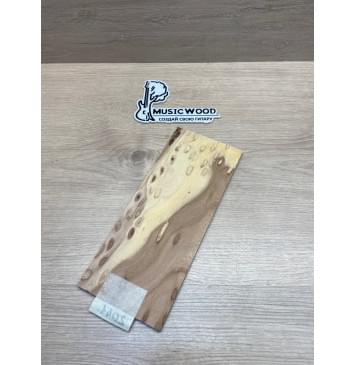 Карагач "Птичий Глаз" заготовка накладки на головку грифа Смешанный ААА Кап ААА 5х105х255 мм-3