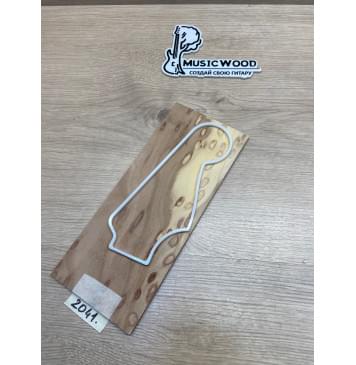 Карагач "Птичий Глаз" заготовка накладки на головку грифа Смешанный ААА Кап ААА 5х105х255 мм-0