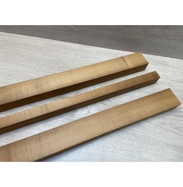 Клён Печёный 180 гр заготовка грифа для электрогитары Радиал ААА 28.5х(44-28.5-44)х765 мм - из 3х частей-13