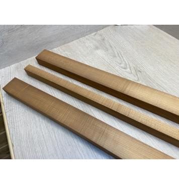 Клён Печёный 180 гр заготовка грифа для электрогитары Радиал ААА 28.5х(44-28.5-44)х765 мм - из 3х частей-8