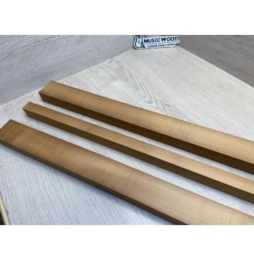 Клён Печёный 180 гр заготовка грифа для электрогитары Радиал ААА 28.5х(46.5-21.5-46.5)х760 мм - из 3х частей-5