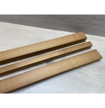 Клён Печёный 180 гр заготовка грифа для электрогитары Радиал АА 27.5х(44.5-21.5-44.5)х760 мм - из 3х частей-4