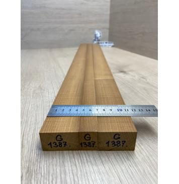 Клён Печёный 180 гр заготовка грифа для электрогитары Радиал АА 27.5х(44.5-21.5-44.5)х760 мм - из 3х частей-5