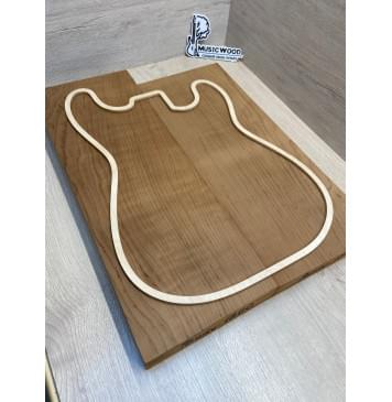 Ольха Волнистая Печёная 180 гр заготовка корпуса Смешанный ААА Волна А 40.5х189х525-470 мм, 426 кг/м3, 2 шт-1