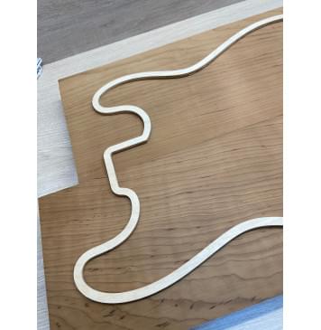 Ольха Волнистая Печёная 180 гр заготовка корпуса Смешанный ААА Волна А 40.5х189х525-470 мм, 426 кг/м3, 2 шт-4