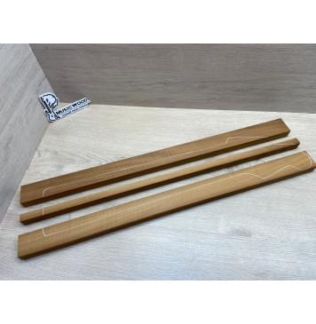 Клён Печёный 180 гр заготовка грифа для электрогитары Радиал ААА 24х(47.5-17-47.5)х710 мм - из 3х частей-0