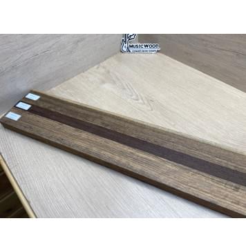 Овенгкол/Венге/Овенгкол заготовка для переклеенного грифа бас-гитары Радиал АА 27.5х(49-24-49)х1001 мм-12