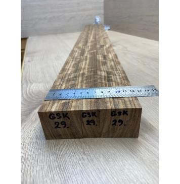 Овенгкол заготовка сквозного грифа гитары Радиал АА 47х(49.5-21-49.5)х1008 мм - из 3х частей-5