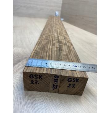 Овенгкол заготовка сквозного грифа гитары Радиал ААА 49х(48-18-48)х1010 мм - из 3х частей-4