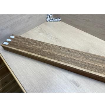 Овенгкол заготовка сквозного грифа гитары Радиал ААА 49х(48-18-48)х1010 мм - из 3х частей-11