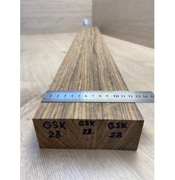 Овенгкол заготовка сквозного грифа гитары Радиал ААА 48х(50-19-50)х1003 мм - из 3х частей-5