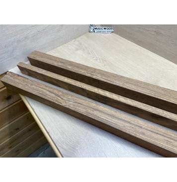 Овенгкол заготовка сквозного грифа гитары Радиал АА 48.5х(50.5-20-50.5)х1008 мм - из 3х частей-9