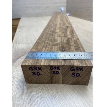 Овенгкол заготовка сквозного грифа гитары Радиал АА 48.5х(50.5-20-50.5)х1008 мм - из 3х частей-4