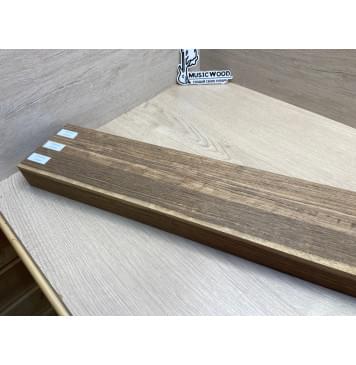 Овенгкол заготовка сквозного грифа гитары Радиал АА 48.5х(50.5-20-50.5)х1008 мм - из 3х частей-10