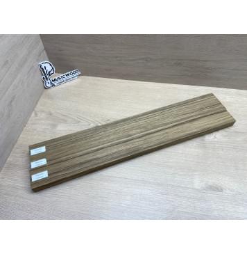 Корина Чёрная заготовка грифа безголовой гитары Радиал АА 25х(49-24-49)х595 мм - из 3х частей-9