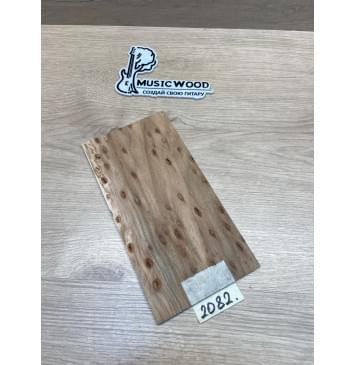 Карагач "Птичий Глаз" заготовка накладки на головку грифа Смешанный ААА Кап ААА 2,6х115х220 мм-1