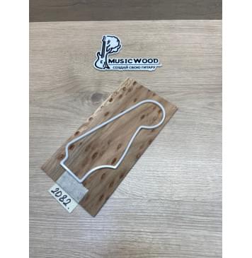 Карагач "Птичий Глаз" заготовка накладки на головку грифа Смешанный ААА Кап ААА 2,6х115х220 мм-0