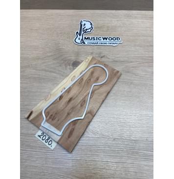 Карагач "Птичий Глаз" заготовка накладки на головку грифа Смешанный ААА Кап ААА 6,7х125-95х210 мм-0