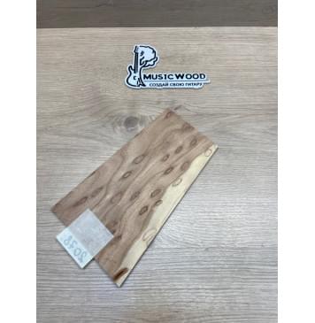 Карагач "Птичий Глаз" заготовка накладки на головку грифа Смешанный ААА Кап ААА 3,6х125-95х210 мм-3