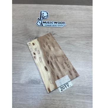 Карагач "Птичий Глаз" заготовка накладки на головку грифа Смешанный ААА Кап ААА 5,5х118-108х200 мм-2