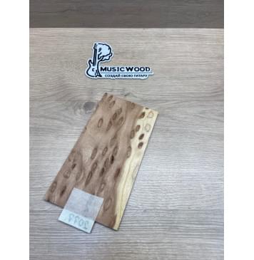 Карагач "Птичий Глаз" заготовка накладки на головку грифа Смешанный ААА Кап ААА 5,5х118-108х200 мм-1