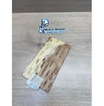 Карагач "Птичий Глаз" заготовка накладки на головку грифа Смешанный ААА Кап ААА 5х118х200 мм-3