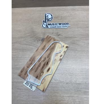 Карагач "Птичий Глаз" заготовка накладки на головку грифа Смешанный ААА Кап ААА 5х118х200 мм-0