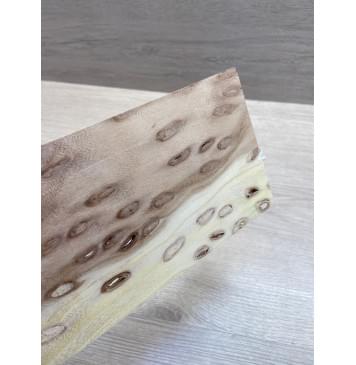 Карагач "Птичий Глаз" заготовка накладки на головку грифа Смешанный ААА Кап ААА 5х118х200 мм-1