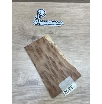 Карагач "Птичий Глаз" заготовка накладки на головку грифа Смешанный ААА Кап ААА 5х118-108х200 мм-2